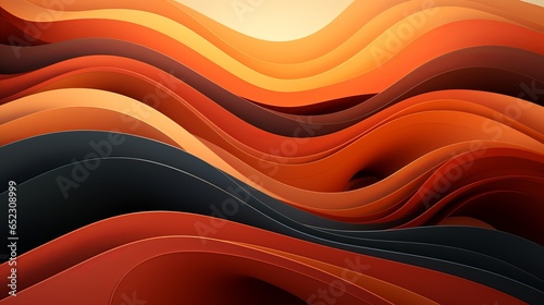 This vivid and captivating abstract artwork captures the beauty of its undulating curves  a harmonious blend of amber  orange  and peach hues that exudes a feeling of warmth and energy