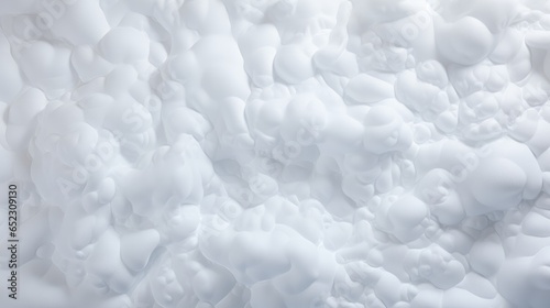 white foam background.