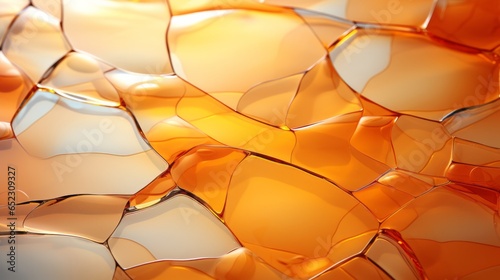 A glowing, abstract pattern of golden amber light radiates from a shimmering glass, captivating the senses and creating a mesmerizing moment photo