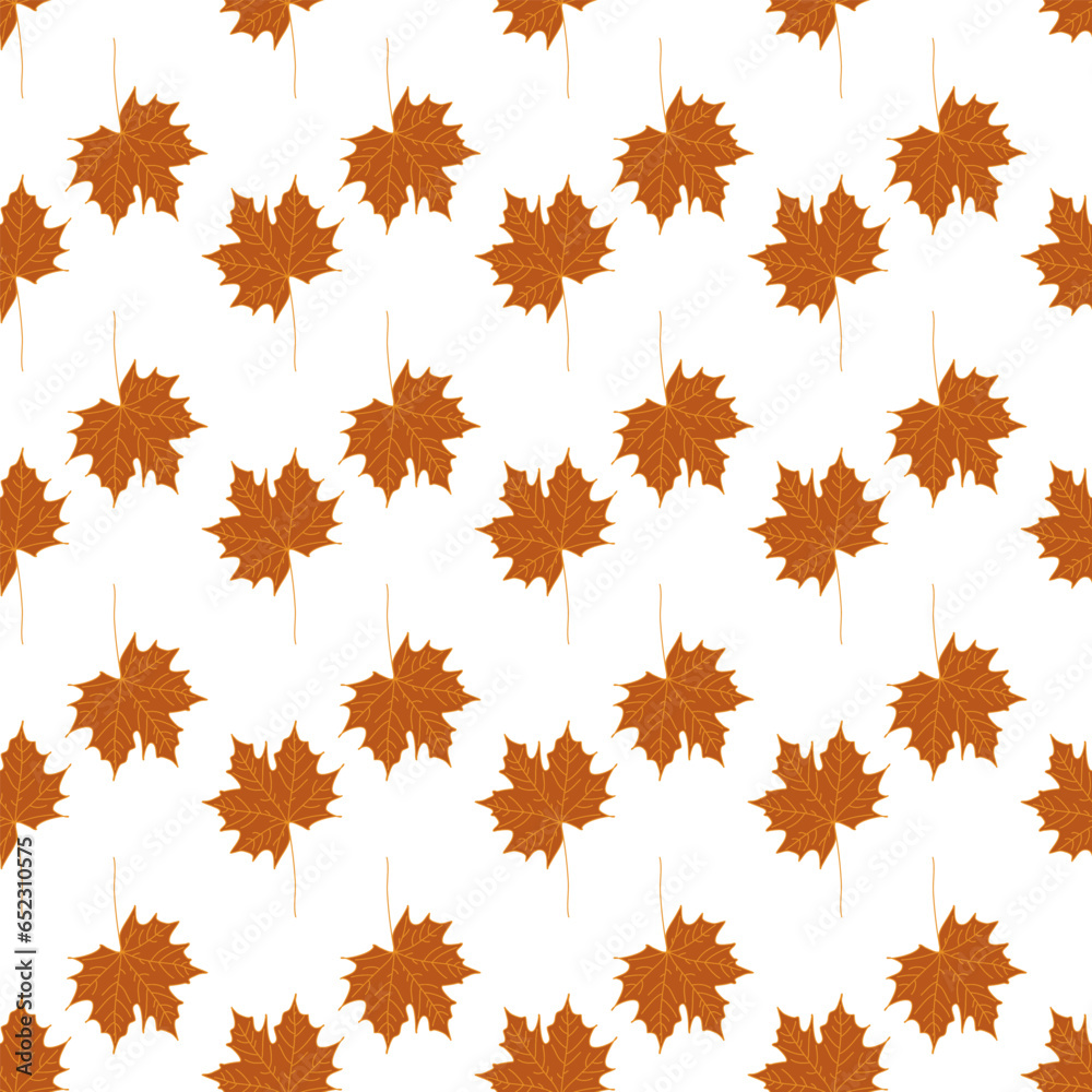 Vector seamless pattern of maple fall leaves Vector seamless pattern of maple fall leaves
