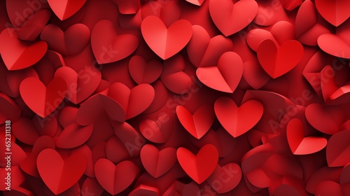 red hearts background.