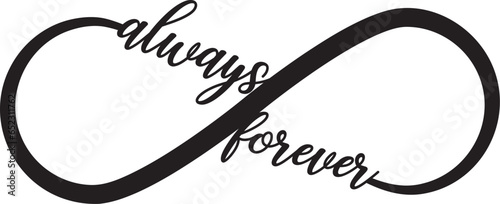 Always forever infinity sign design vector laser cut 