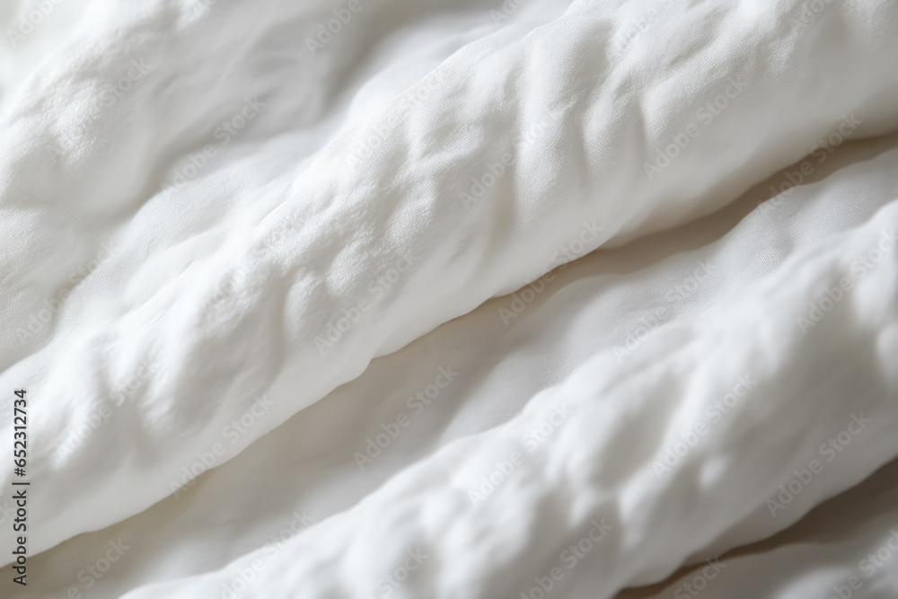 Obraz premium Close-up photography capturing the subtle thread count in cotton textures 