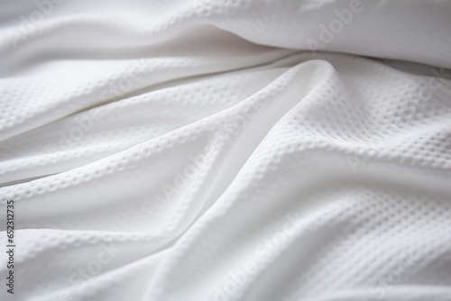 Close-up photography capturing the subtle thread count in cotton textures 