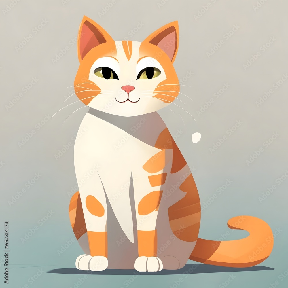 Cat animal illustration AI Generative Cat animal illustration AI Generative