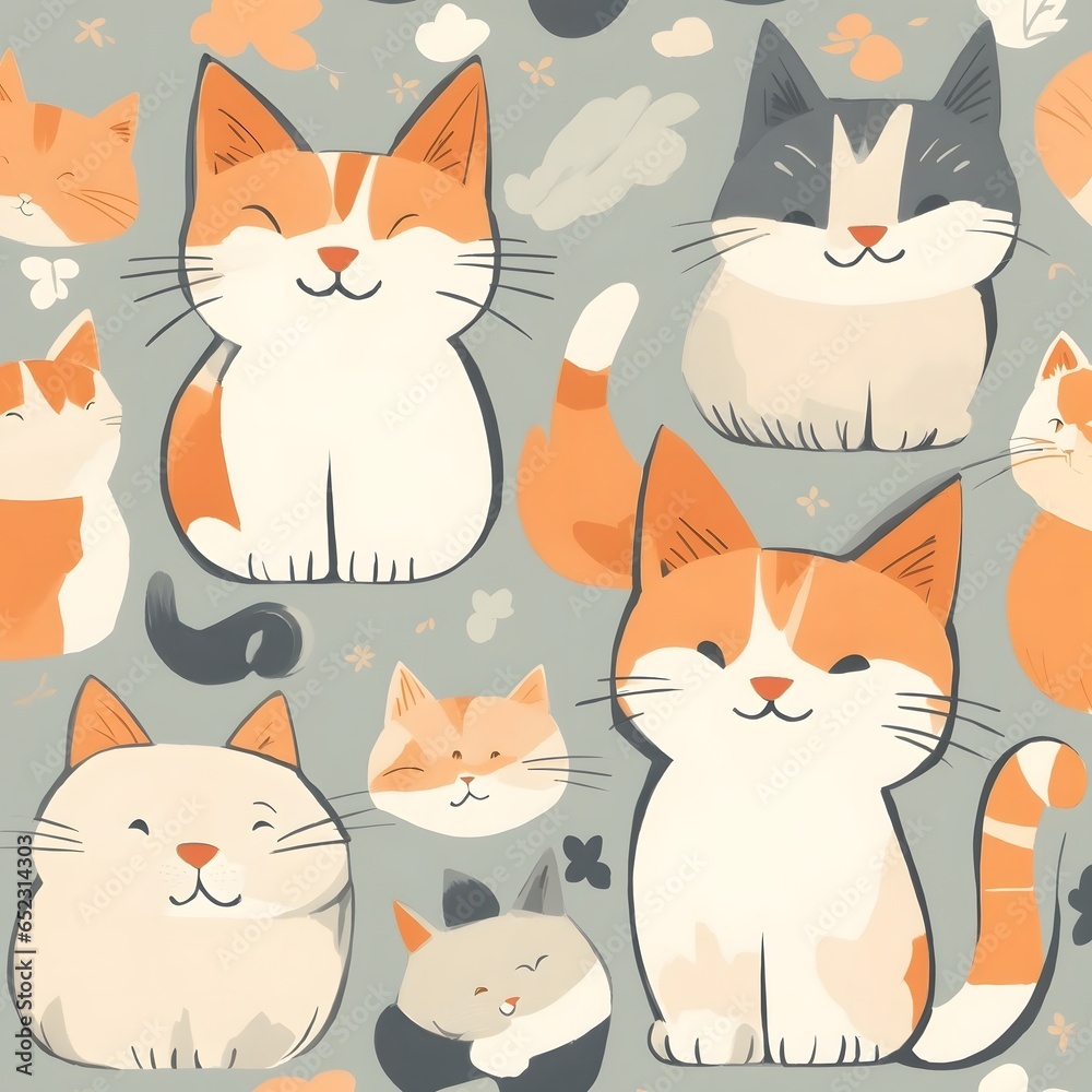 Cat animal illustration AI Generative