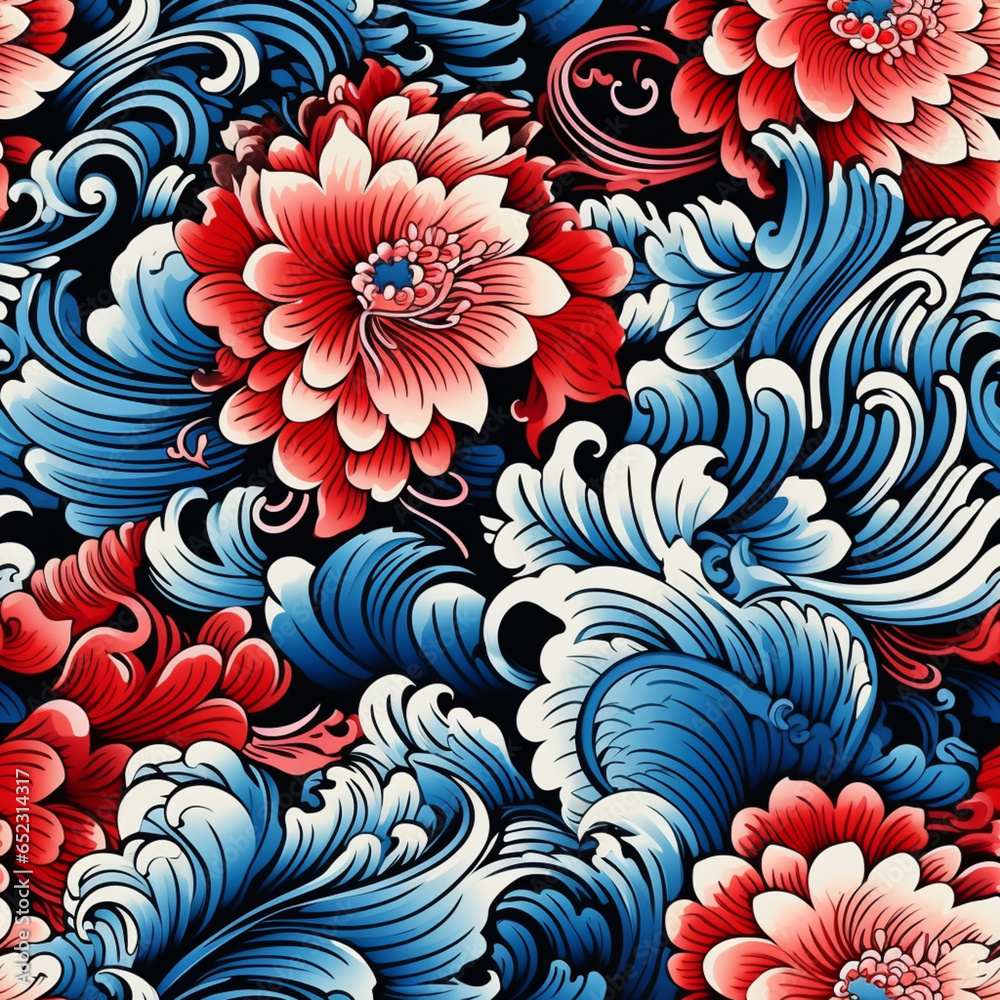 japan art flowers pattern japan art flowers pattern