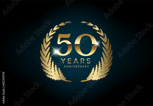Fifty years anniversary card template