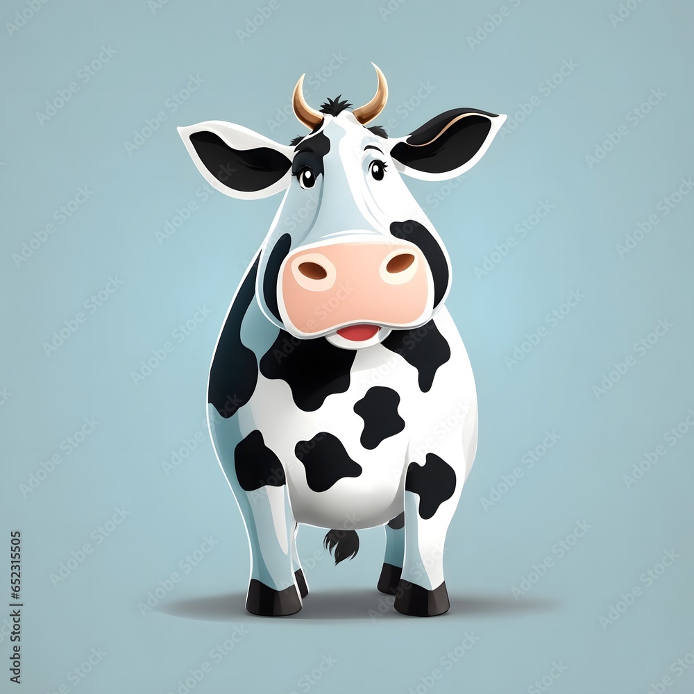 Cow illustration AI Generative Cow illustration AI Generative