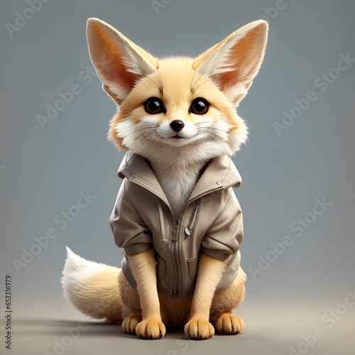 Fennec Fox illustration AI Generative