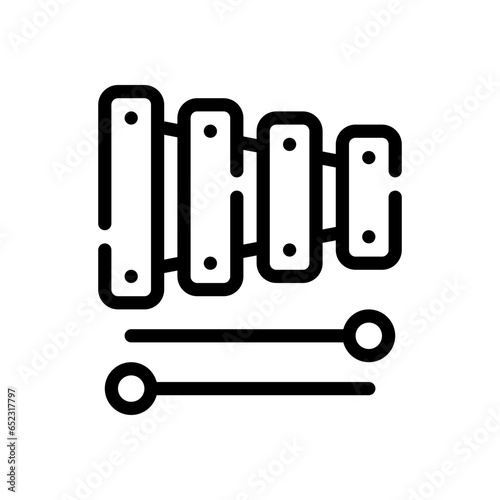 xylophone line icon