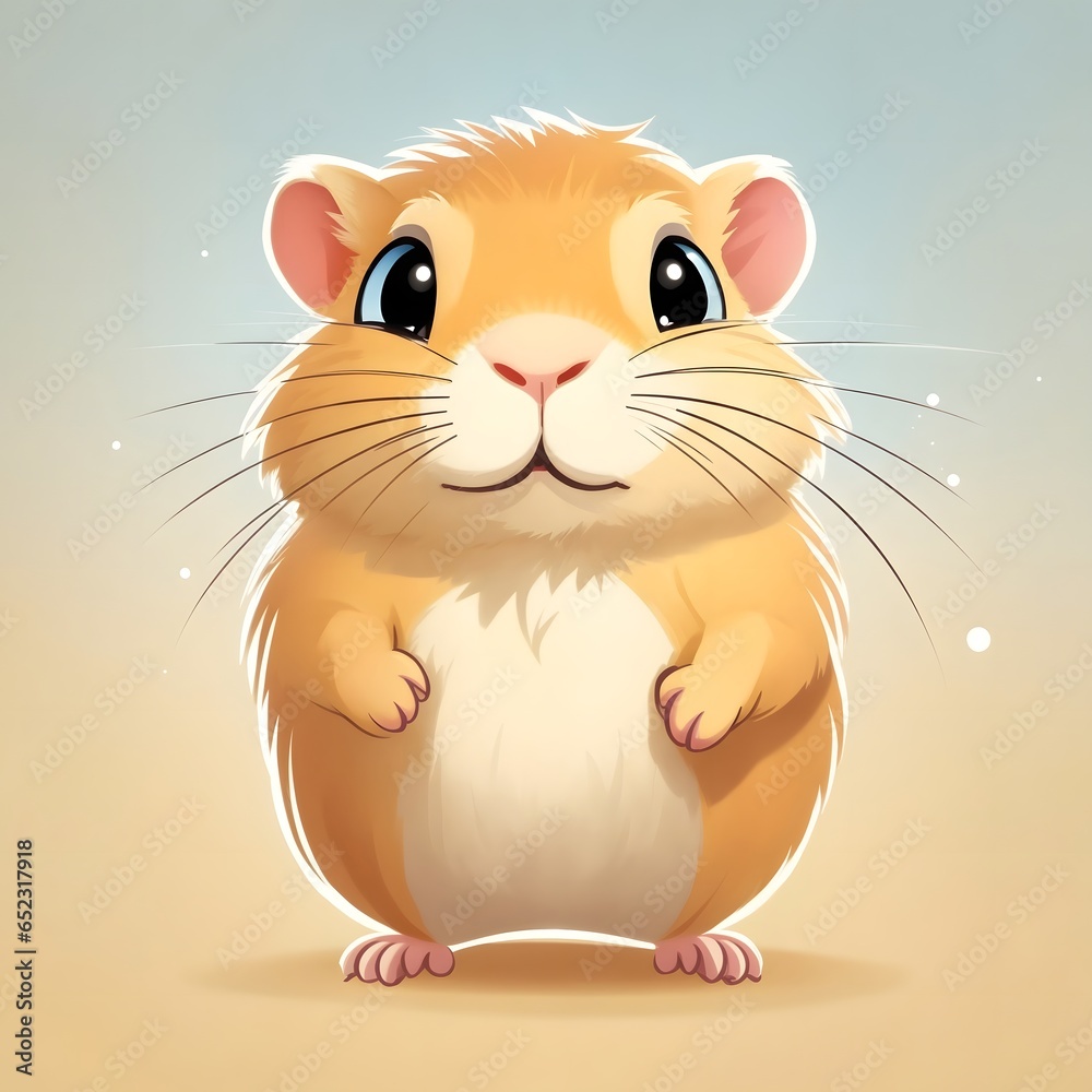 Gerbil illustration AI Generative Gerbil illustration AI Generative