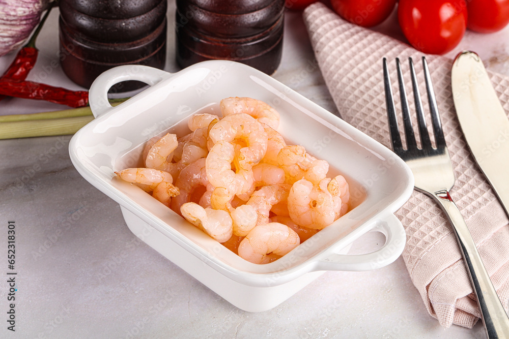 Cocktail prawns in the bowl Cocktail prawns in the bowl