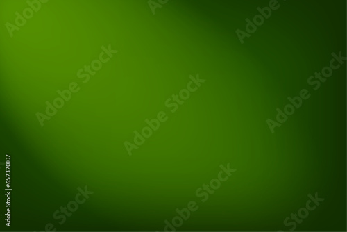 Plain Lincoln Green Wall Background corner spotlight. Green Gradient Backdrop. Simple and space for assets and text. Vector Illustration. 