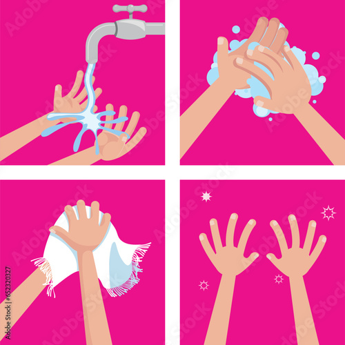 Lavar as mãos - Higiene pessoal - mãos limpas photo