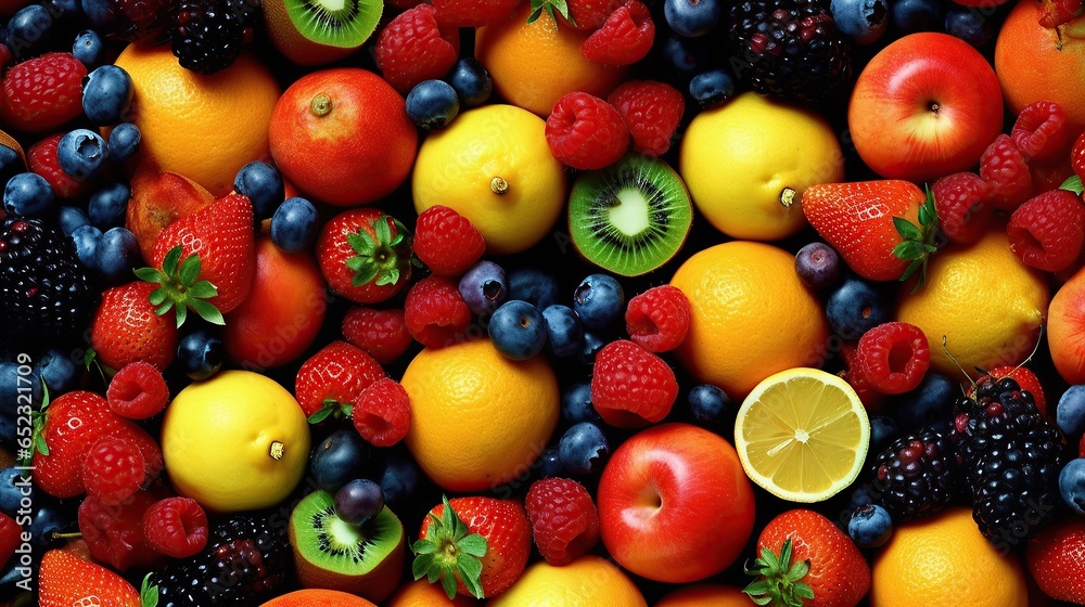 fresh fruits abstract background