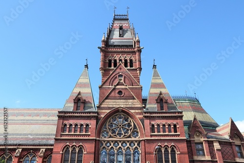 Harvard University - Memorial Hall. University architecture in Cambridge, Massachusetts (United States).