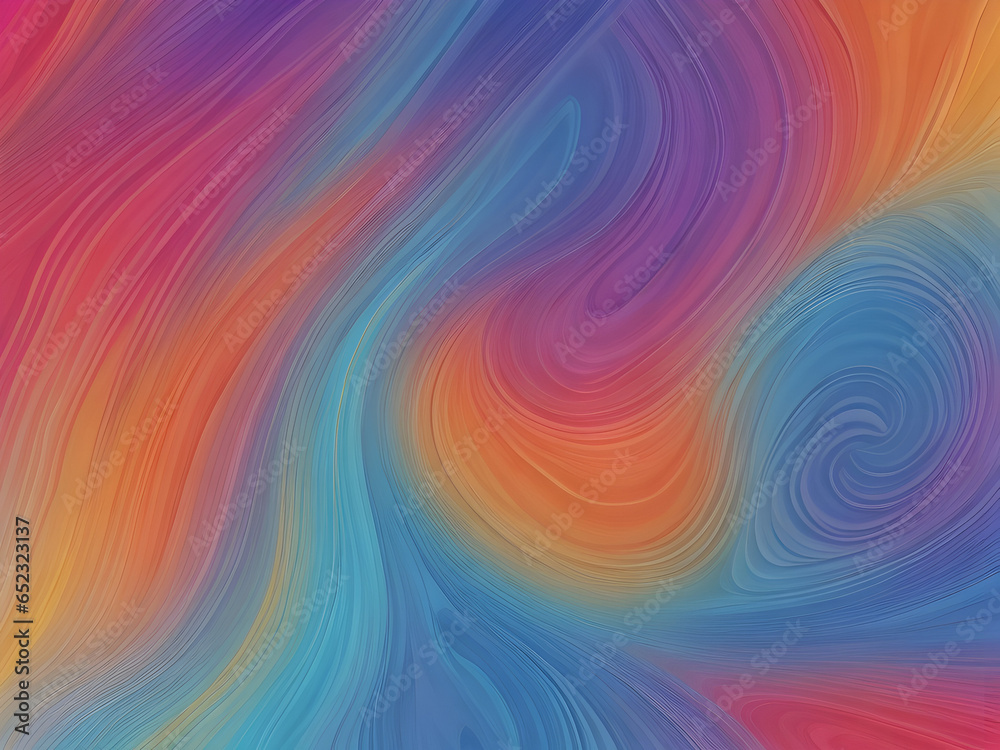 Abstract colorful gradient wave wavy background, rainbow swirl, generative ai
