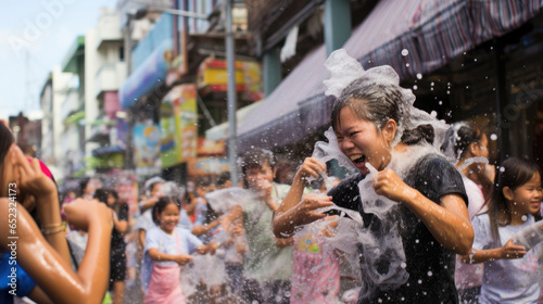Songkran (Thailand) - The Thai New Year celebrated with water fights. © Sasint