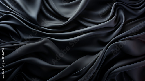 Black fabric texture. generative Ai