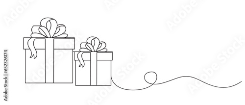 gift box line art style vector eps 10	