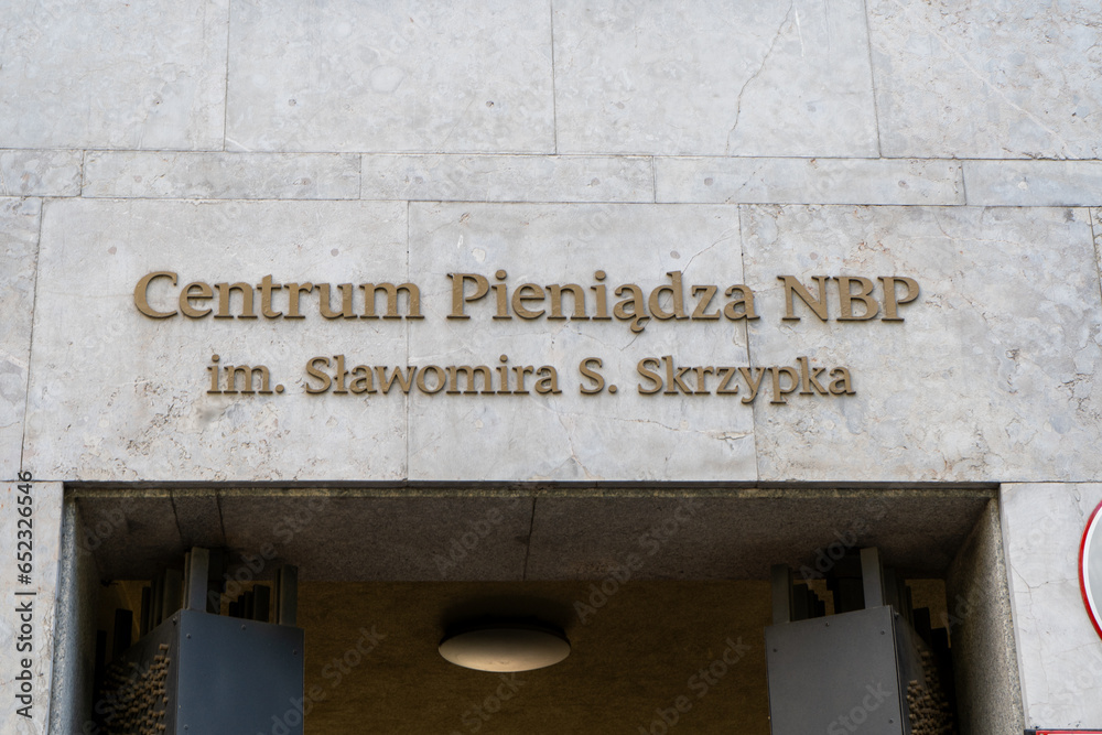 National Polish Bank NBP, Narodowy Bank Polski. Money Center. Centrum ...