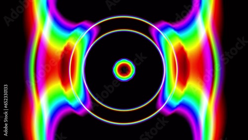 Pulsing infrared color waves sound equalizer loop photo