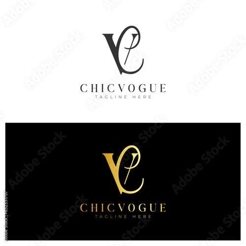 C+V or V+C Logo Design