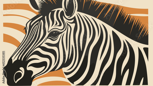 risograph safari animal vector illustration 010