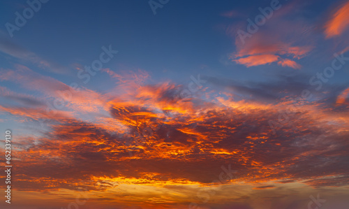 Beautiful sky with cloud before sunset