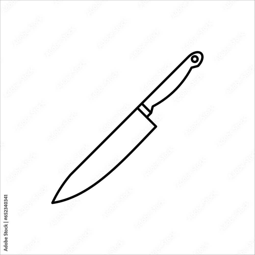 Knife icon. For your design, logo. Vector illustration isolated on white background