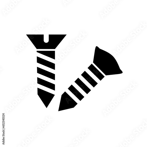 screw icon vector with simple design