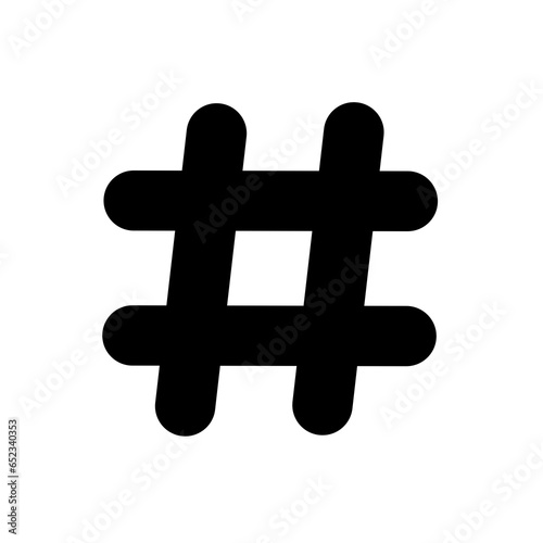 hashtag symbol vector on white background