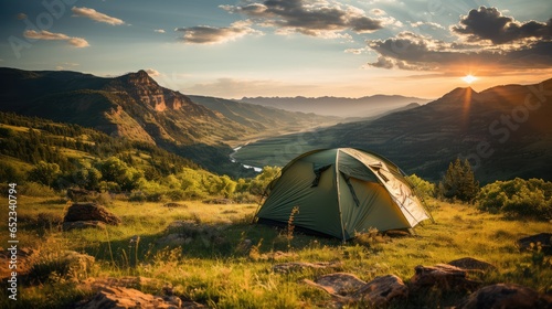 A lonely tent, gives moments of solitude and unity with nature
