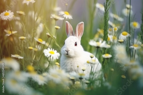 Close-up of cute rabbit with beautiful bokeh background © AITTHIPHONG