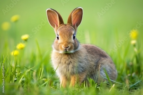 Close-up of cute rabbit with beautiful bokeh background © AITTHIPHONG