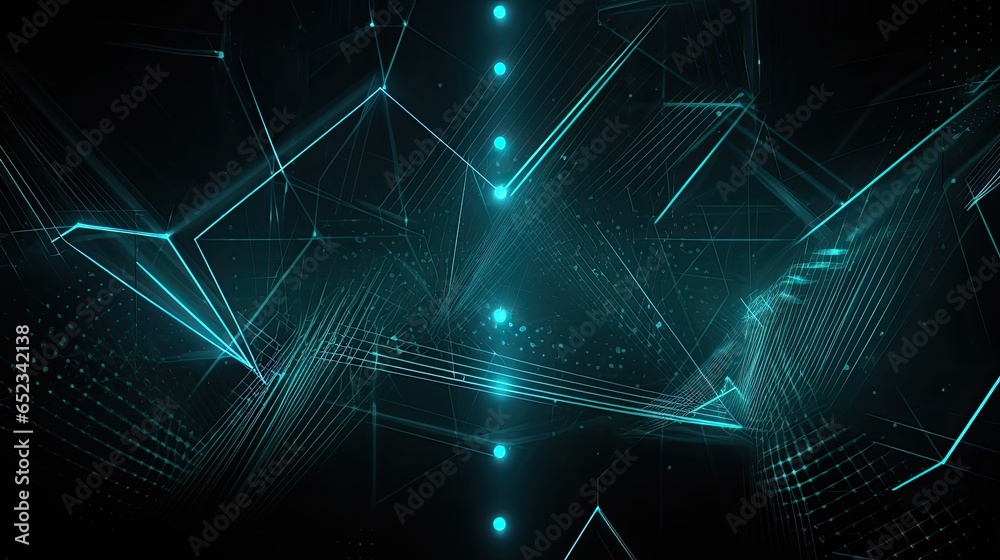 Obraz premium Abstract Technology Background with Lines and Patterns