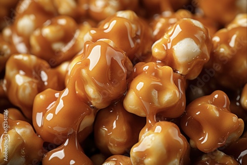 Scrumptious Carmel Popcorn with Toffee Coating and Brown Sugar Confectionery photo