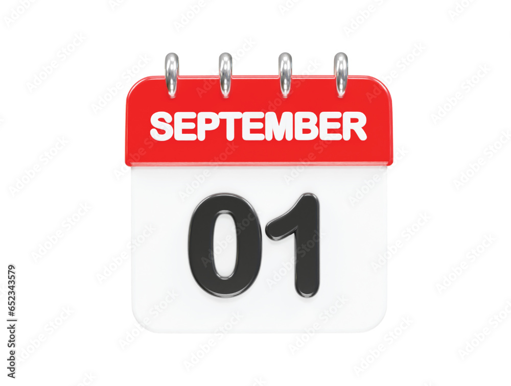September month calendar icon 3d rendering illustration September month calendar icon 3d rendering illustration