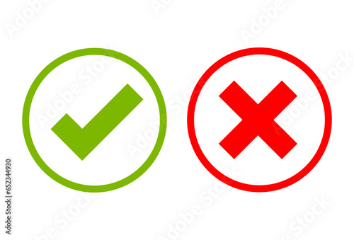 checkmark and x or confirm and deny circle icon button