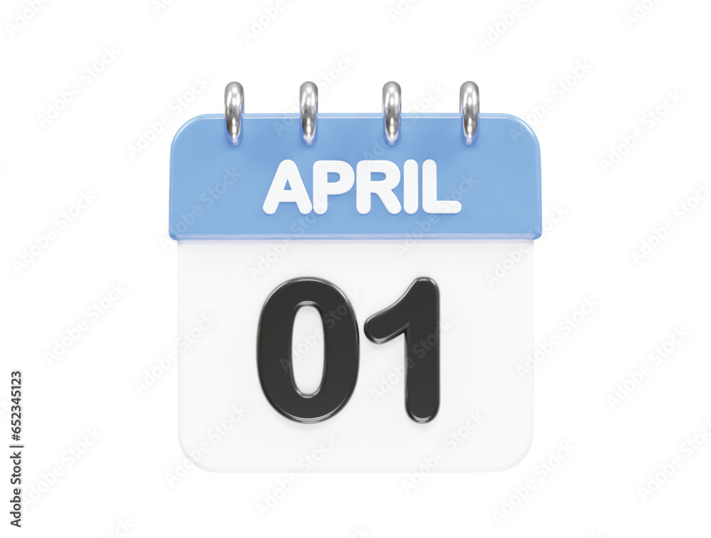 April month calendar icon 3d rendering illustration April month calendar icon 3d rendering illustration