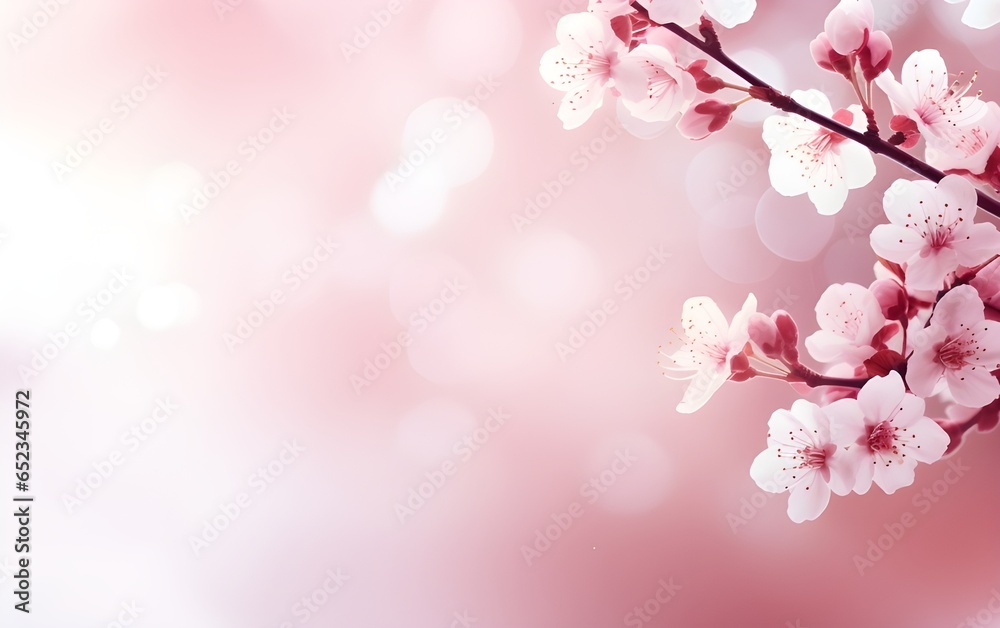 pink cherry blossom background spring season Generative AI pink cherry blossom background spring season Generative AI