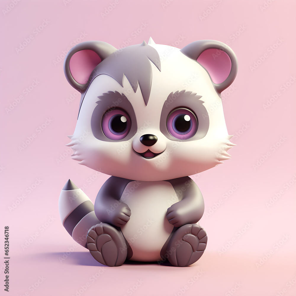 Raccoon in cartoon