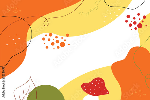Flat abstract hand drawn background