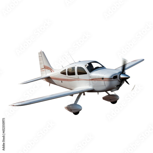 Small private jet. Isolated on transparent background. 