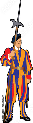 Swiss guard, armed guard of the Vatican