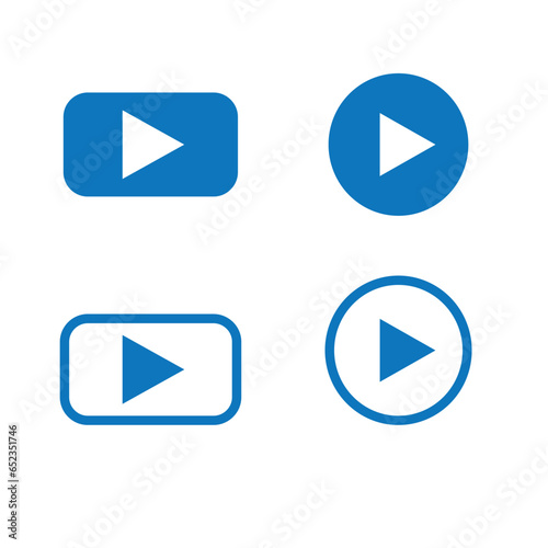 Free Download Play button icon ,Vector illustration. Play button icon in trendy flat style isolated on white background - GFXLoad