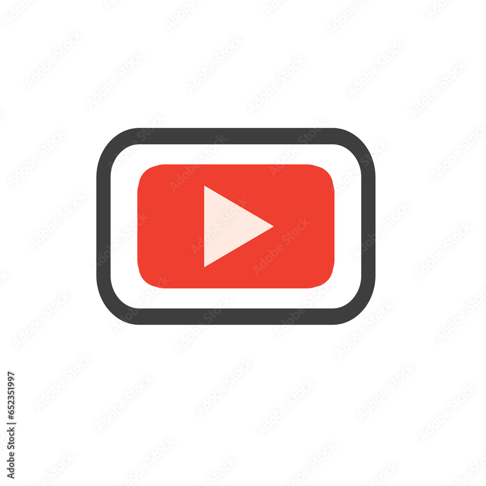 Play button icon ,Vector illustration. Play button icon in trendy flat style isolated on white background Play button icon ,Vector illustration. Play button icon in trendy flat style isolated on white background