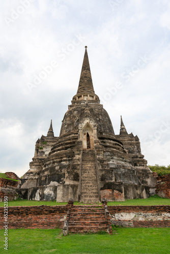 Asia thailand ayutthaya historical park. Image of pagoda in ayuthaya, Thailand.