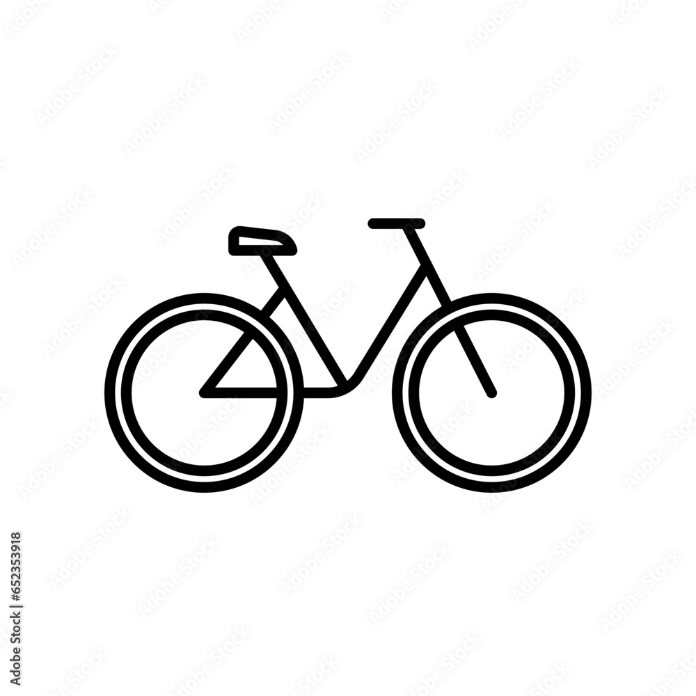 Fototapeta premium bicycle icon. Road Bike journey. Biking sport and travel suitable for holiday, trip, mobile, website, app and more. Line icon style, cycle, Vector illustration. Design
